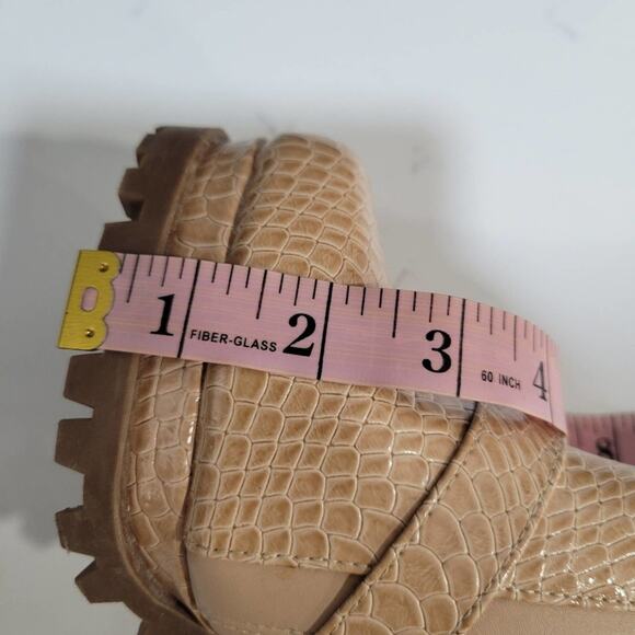 Cape Robbin Garnet Nude Heeled Booties with buckles and Snakeskin look S… - Picture 14 of 14